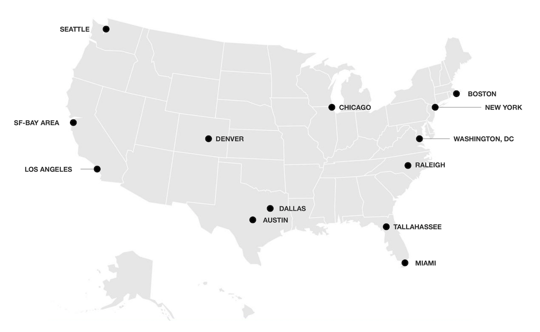 Map of the United States that Legal.io has professionals in